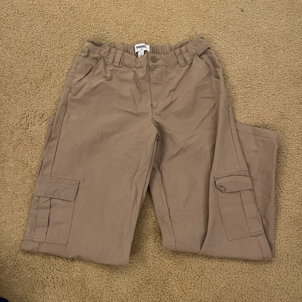 Tilly's Tan Wide Leg Pants Relaxed Fit